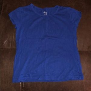 Blue sleeveless shirt